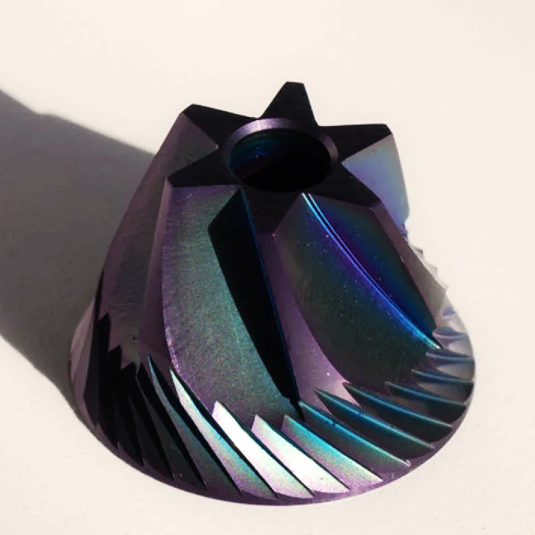 conical burrs coated